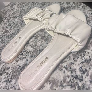 trendy White sandals